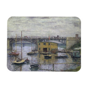 Claude Monet - Brücke in Argenteuil an einem graue Magnet