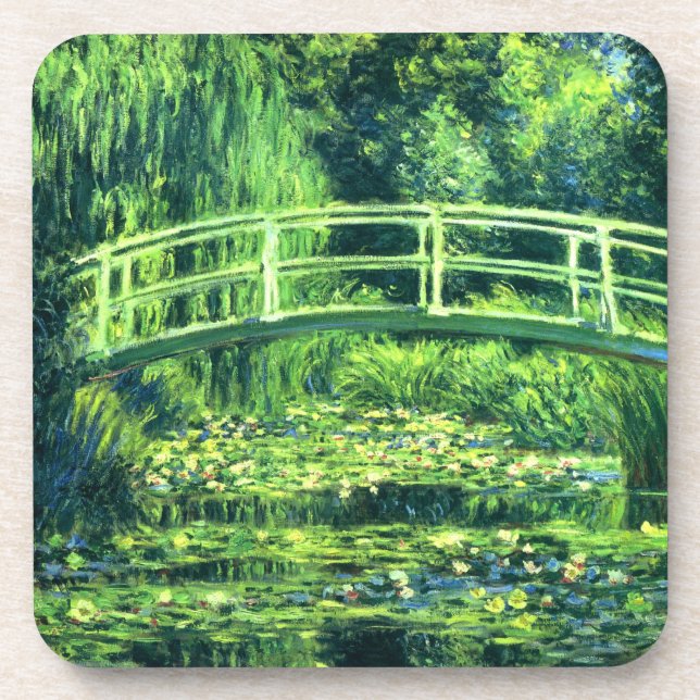 Claude Monet: Brücke über einem Teich der Getränkeuntersetzer (Vorderseite)