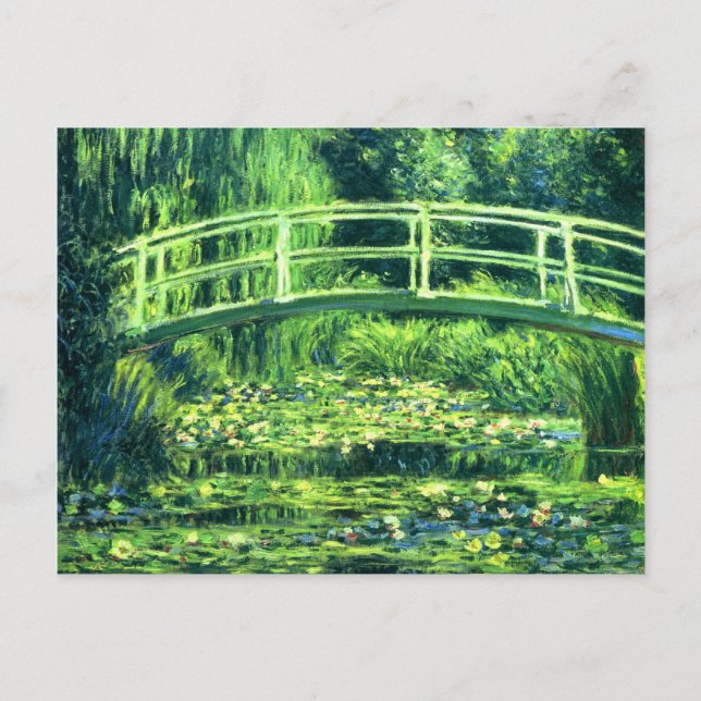 Claude Monet: Brücke über einen Teich der Lilien Postkarte (Vorderseite)