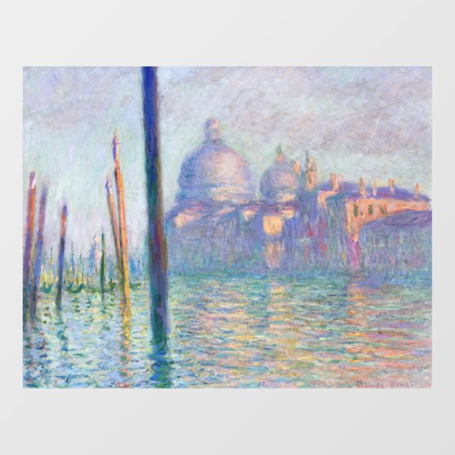 Claude Monet - Canal Grande, Venedig Fensteraufkleber (Blatt)