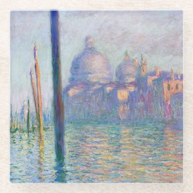 Claude Monet - Canal Grande, Venedig Glasuntersetzer (Vorderseite)