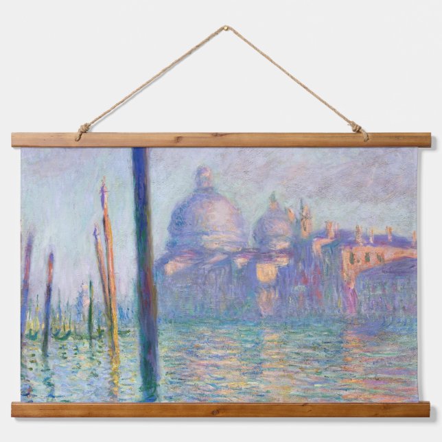 Claude Monet - Canal Grande, Venedig Wandteppich Mit Holzrahmen (Vorne)