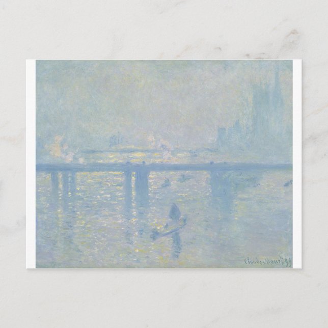 Claude Monet - Charing Cross Bridge. Klassische Ku Postkarte (Vorderseite)