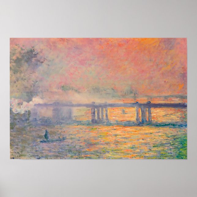 Claude Monet Charing Cross Bridge Poster (Vorne)