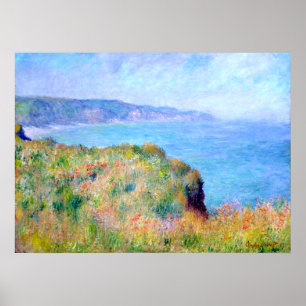 Claude Monet: Cliff in der Nähe von Pourville Poster