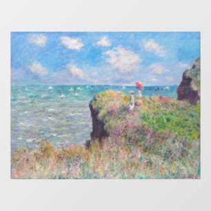 Claude Monet - Cliff Walk in Pourville Fensteraufkleber