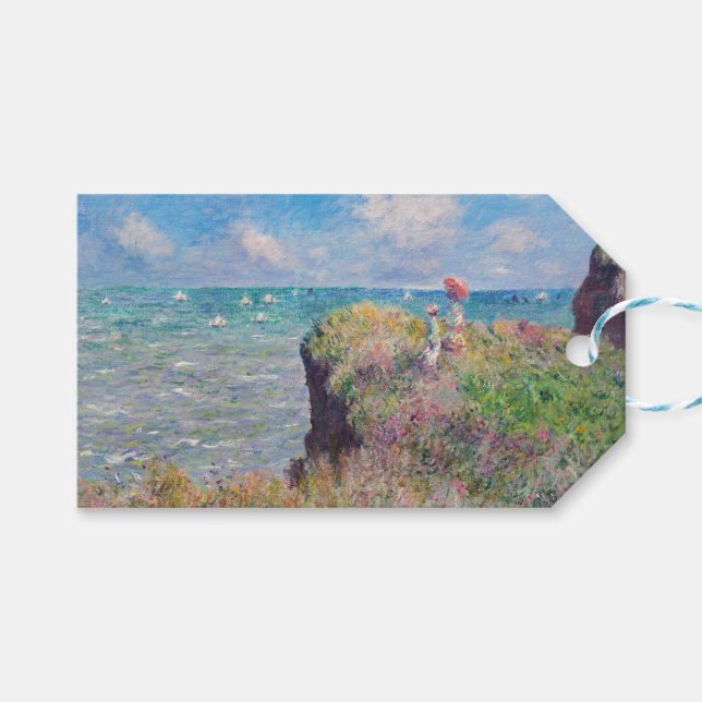 Claude Monet - Cliff Walk in Pourville Geschenkanhänger (Vorderseite (Horizontal))
