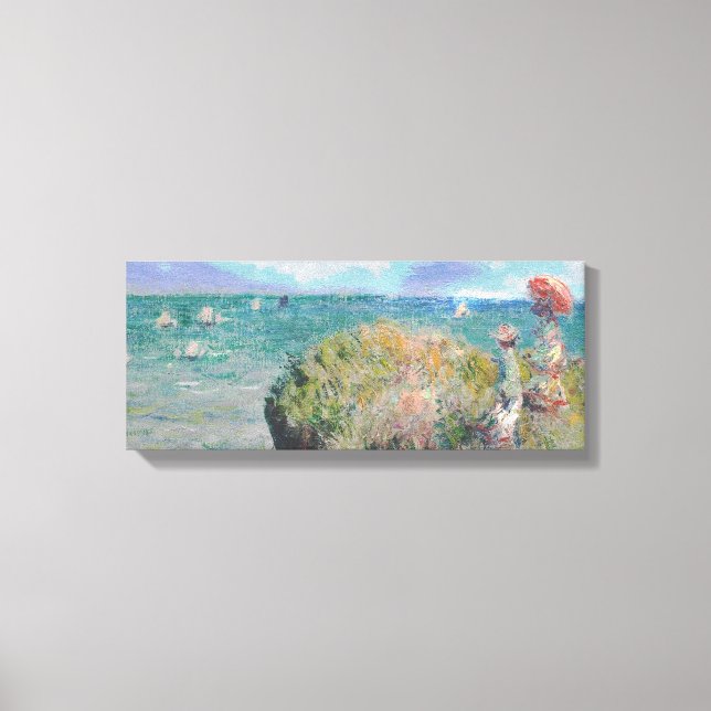 Claude Monet: Cliff Walk in Pourville Leinwanddruck (Vorderseite)