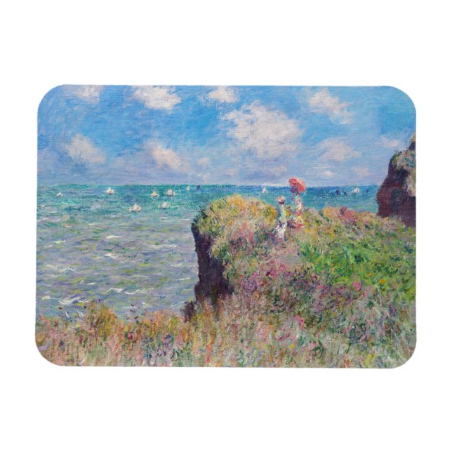 Claude Monet - Cliff Walk in Pourville Magnet (Horizontal)