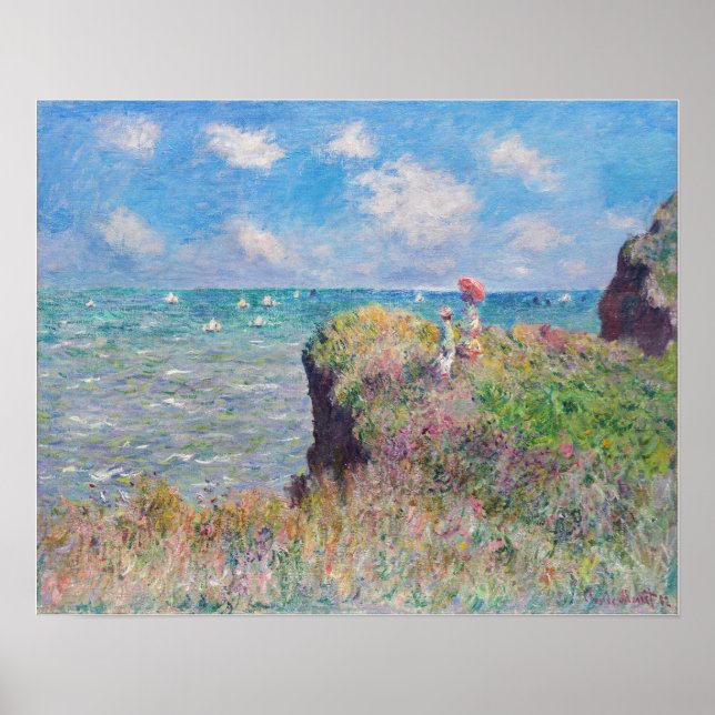 Claude Monet - Cliff Walk in Pourville Poster (Vorne)