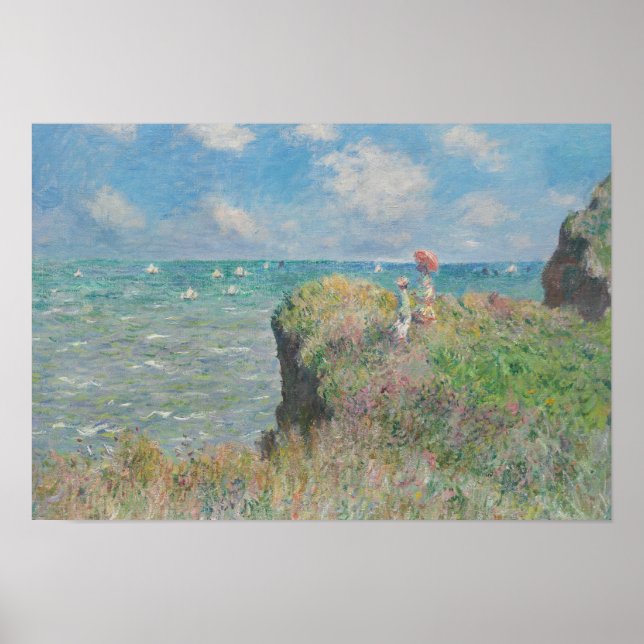 Claude Monet - Cliff Walk in Pourville Poster (Vorne)