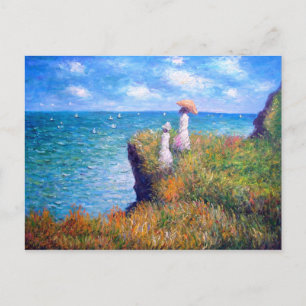 Claude Monet: Cliff Walk in Pourville Postkarte