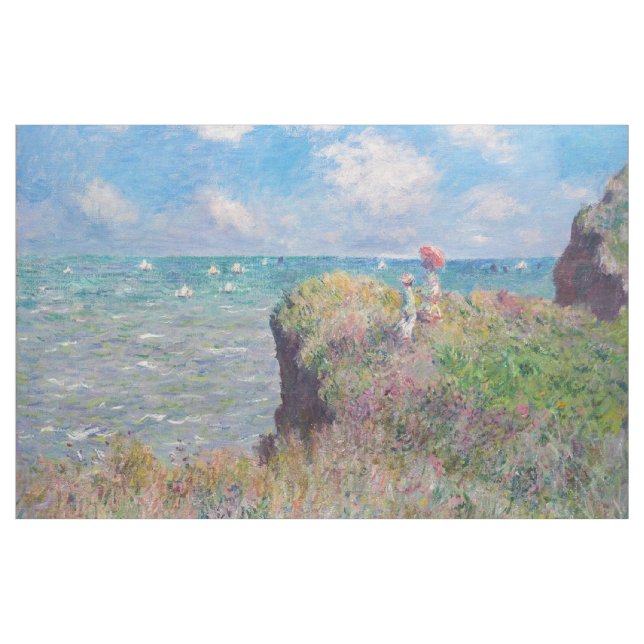 Claude Monet - Cliff Walk in Pourville Stoff (Yard (91,4 cm))