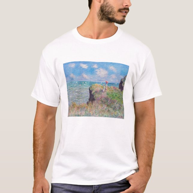 Claude Monet - Cliff Walk in Pourville T-Shirt (Vorderseite)