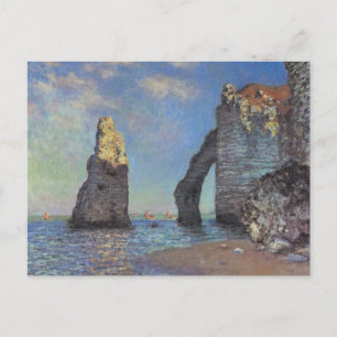 Claude Monet Cliffs von Etretat Impressionist Pain Postkarte