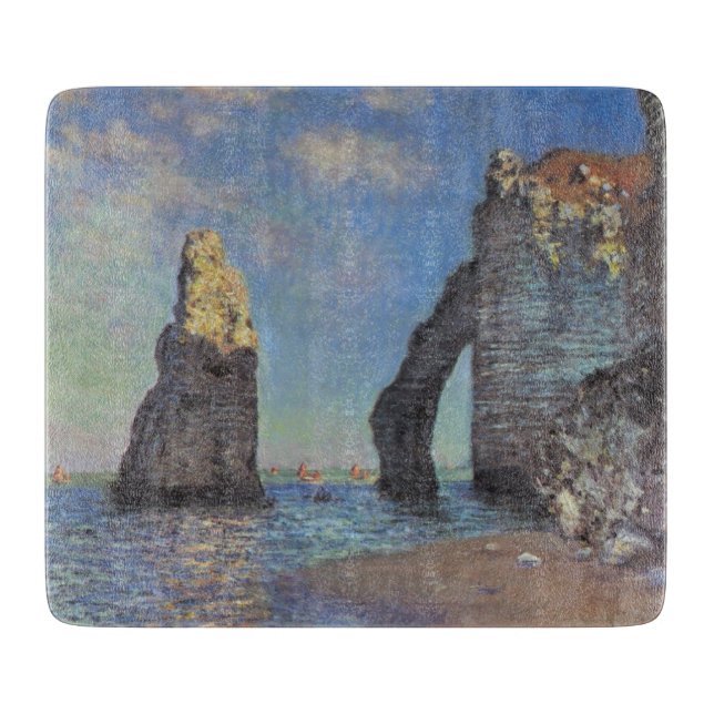 Claude Monet Cliffs von Etretat Impressionist Pain Schneidebrett (Vorderseite)