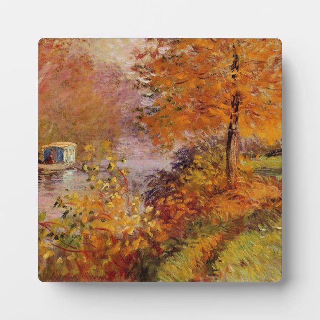 Claude Monet, Das Atelierboot, Fotoplatte (Vorderseite)