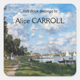 Claude Monet - Das Becken in Argenteuil Quadratischer Aufkleber