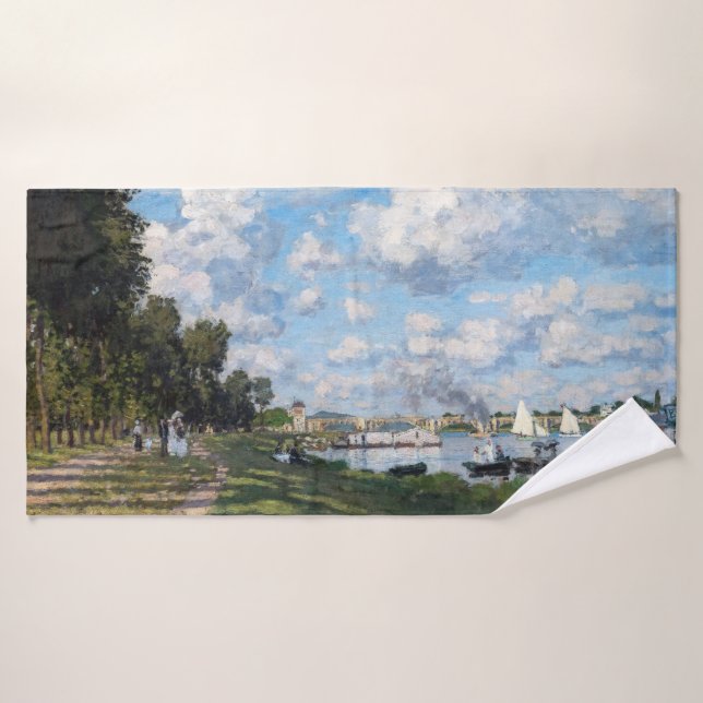Claude Monet - Das Becken in Argentinien Badhandtuch Set (Badehandtuch)