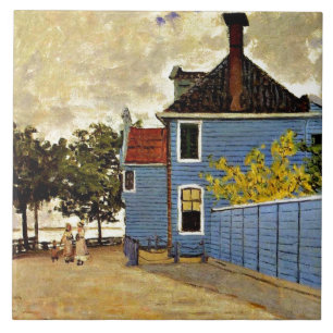 Claude Monet - Das blaue Haus in Zaandam, Fliese