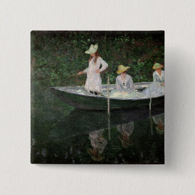 Claude Monet | das Boot bei Giverny, c.1887 Button (Vorderseite)