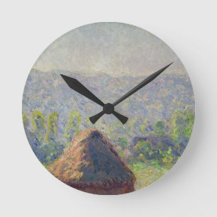 Claude Monet   das Ende des Sommers, bei Givern Runde Wanduhr