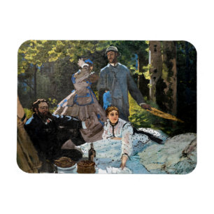 Claude Monet - Das Frühstück im Freien, rechtes Pa Magnet