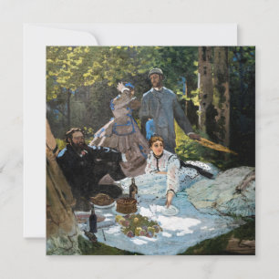 Claude Monet - Das Frühstück im Grünen, rechtes Pa Dankeskarte