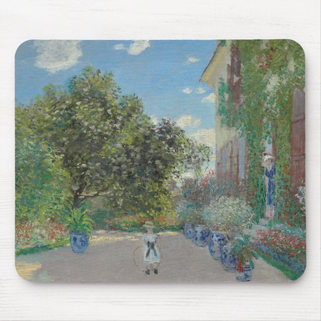 Claude Monet - Das Künstlerhaus in Argenteuil Mousepad (Vorne)