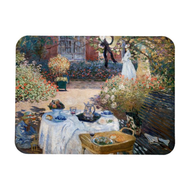 Claude Monet - Das Mittagessen, dekorative Tafel Magnet (Horizontal)