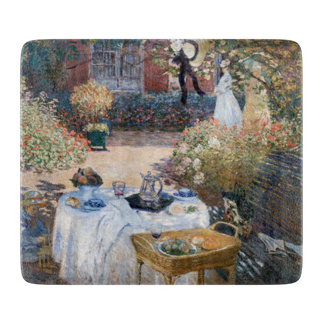 Claude Monet - Das Mittagessen, dekorative Tafel Schneidebrett (Vorderseite)