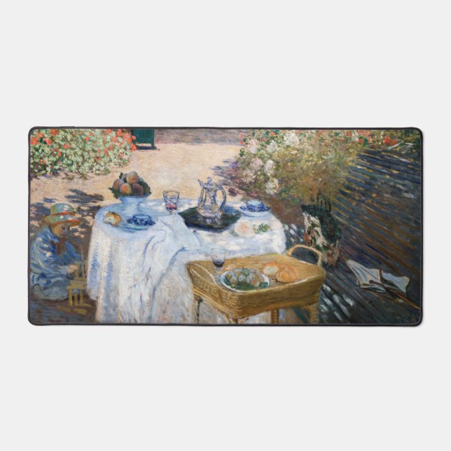 Claude Monet - Das Mittagessen, dekorative Tafel Schreibtischunterlage (Vorderseite)