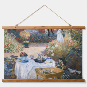 Claude Monet - Das Mittagessen, dekorative Tafel Wandteppich Mit Holzrahmen