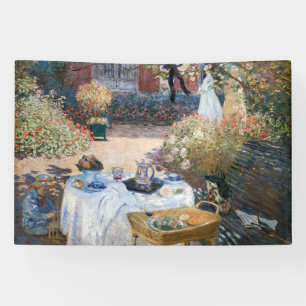 Claude Monet - Das Mittagessen, dekoratives Paneel Banner