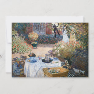 Claude Monet - Das Mittagessen, dekoratives Paneel Dankeskarte