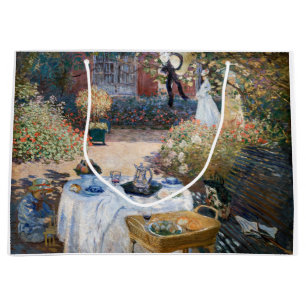 Claude Monet - Das Mittagessen, dekoratives Paneel Große Geschenktüte