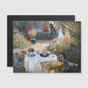 Claude Monet - Das Mittagessen, dekoratives Paneel Magnetkarte