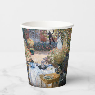 Claude Monet - Das Mittagessen, dekoratives Paneel Pappbecher