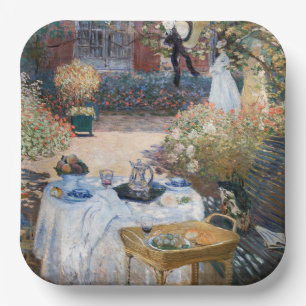 Claude Monet - Das Mittagessen, dekoratives Paneel Pappteller