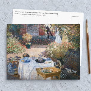 Claude Monet - Das Mittagessen, dekoratives Paneel Postkarte
