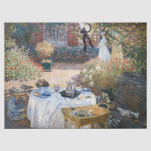 Claude Monet - Das Mittagessen, dekoratives Paneel Seidenpapier