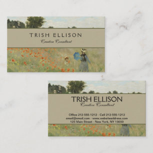 Claude Monet Das Mohnfeld bei Argenteuil Kunst Visitenkarte