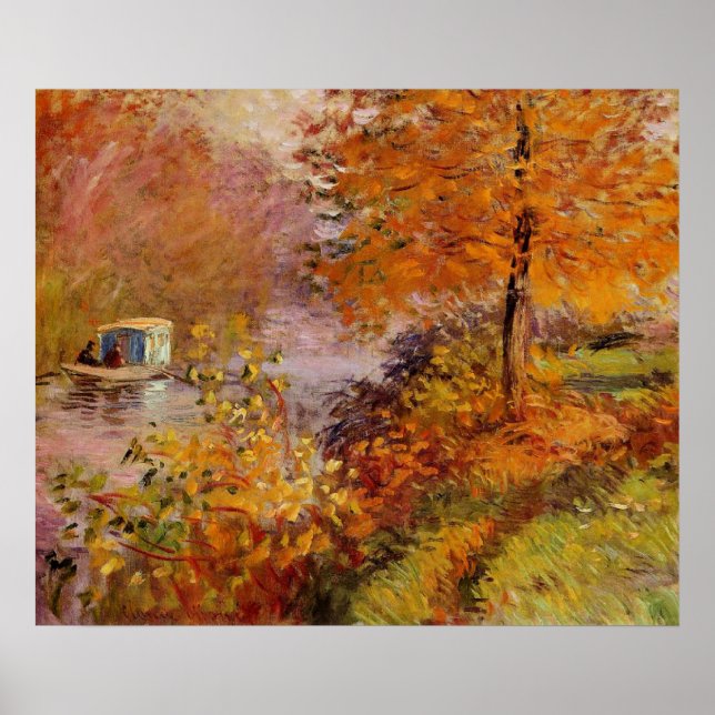 Claude Monet, Das Studioboot, Poster (Vorne)