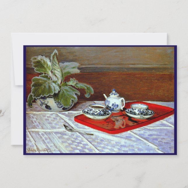 Claude Monet - Das Teeservice, Einladung (Vorderseite)