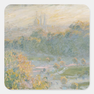 Claude Monet   das Tuileries 1875 Quadratischer Aufkleber