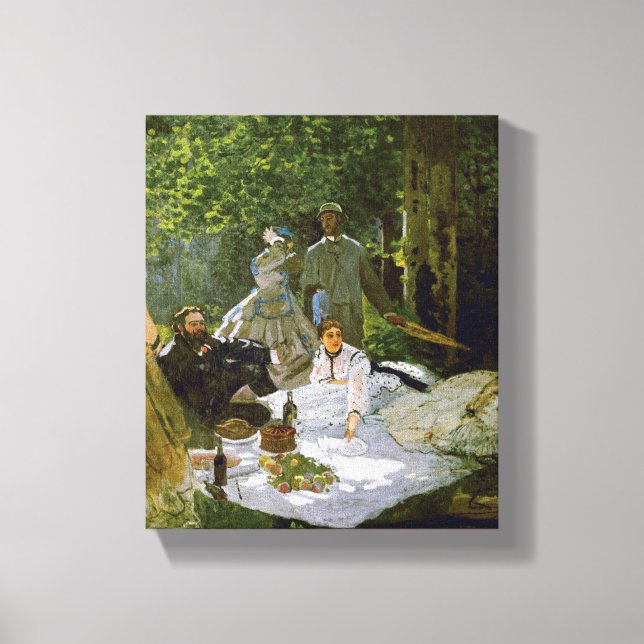 Claude Monet – Déjeuner sur l'herbe – 1866 Leinwanddruck (Vorderseite)