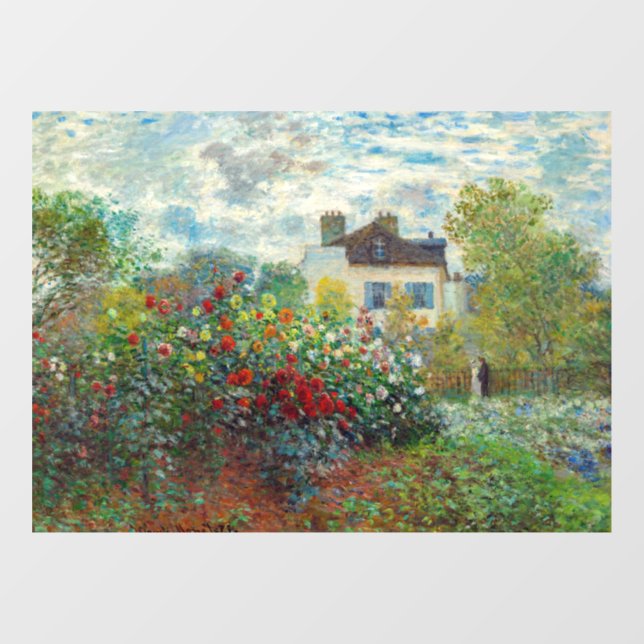 Claude Monet - Der argentinische Künstlergarten Fensteraufkleber (Blatt)