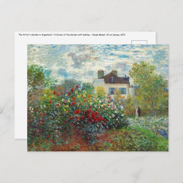 Claude Monet - Der argentinische Künstlergarten Postkarte (Vorne/Hinten)