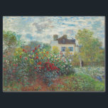 Claude Monet - Der argentinische Künstlergarten Seidenpapier<br><div class="desc">The Artist's Garden in Argenteuil / A Corner of the Garden with Dahlias - Claude Monet,  Oil on Leinwand,  1873</div>