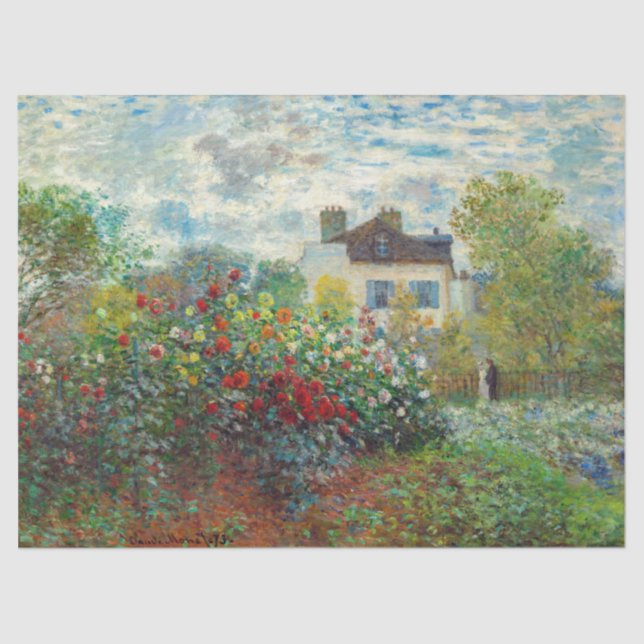 Claude Monet - Der argentinische Künstlergarten Seidenpapier (Vorderseite)